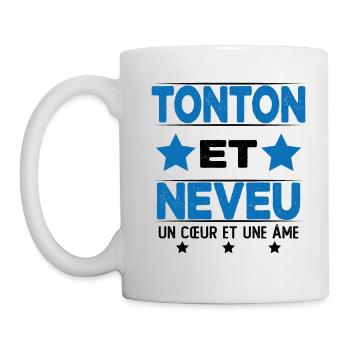 Tonton et Neveu Cadeau Humour - Mug blanc - blanc - Gauche