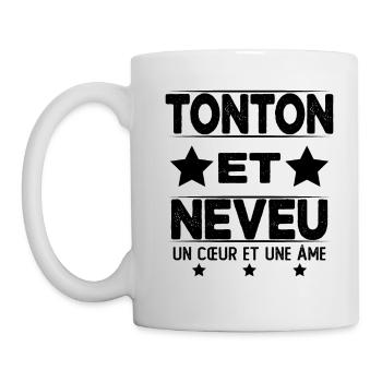 Tonton et Neveu Cadeau Humour - Mug blanc - blanc - Gauche