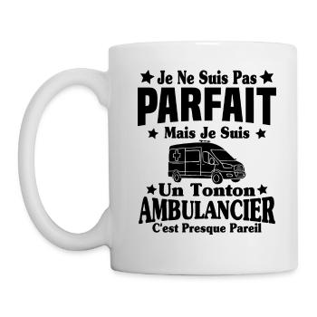 Pas parfait mais je suis un Tonton Ambulancier - Mug blanc - blanc - Gauche