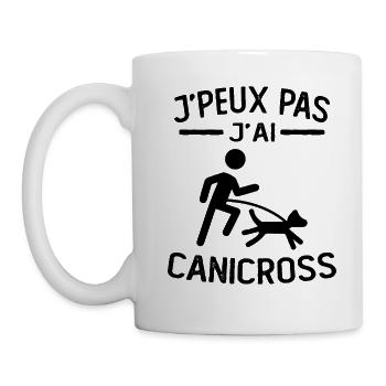Je Peux Pas J'ai canicross canicross humour - Mug blanc - blanc - Gauche