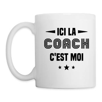 Ici La Coach C'est moi - Mug blanc - blanc - Gauche