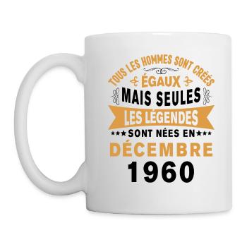 Les légendes sont nées en Décembre 1960 - Mug blanc - blanc - Gauche