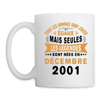 Les légendes sont nées en Décembre 2001 Cadeau - Mug blanc - blanc - Gauche