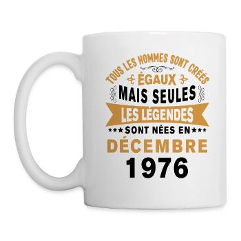 Les légendes sont nées en Décembre 1976 Cadeau - Mug blanc - blanc - Gauche