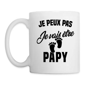 Je Peux Pas Je Vais Être Papy Cadeau Grand-père - Mug blanc - blanc - Gauche