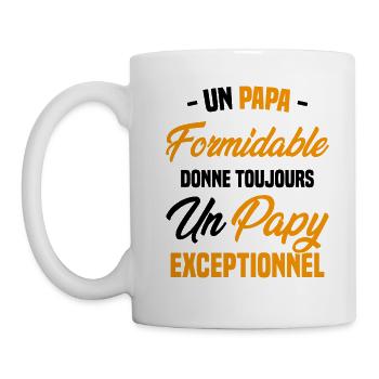 Papa Formidable Donne Toujours Papy Exceptionnel - Mug blanc - blanc - Gauche