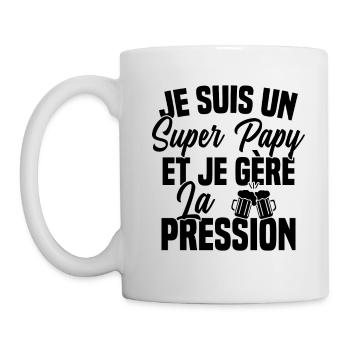 Super Papy Bière Humour Fete Des Grands Pères - Mug blanc - blanc - Gauche
