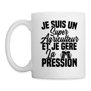 Super Agriculteur Biere Humour Alcool - Mug blanc - blanc - Gauche