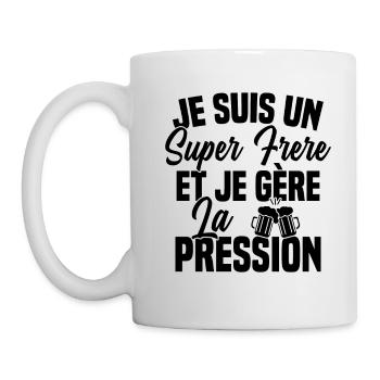 Super Frere Biere Humour Alcool - Mug blanc - blanc - Gauche