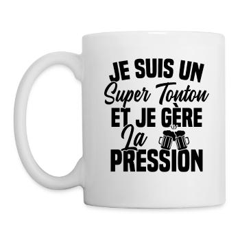 Super Tonton Biere Humour Alcool - Mug blanc - blanc - Gauche