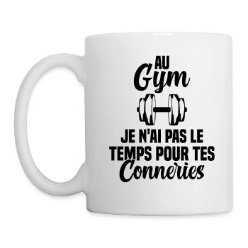 T-shirt Muscu / Bodybuilding - Au Gym - Mug blanc - blanc - Gauche