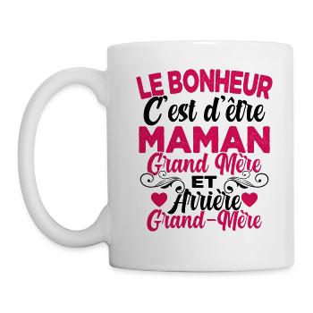 Cadeau Fête des Mère pour Arrière Grand-Mère - Mug blanc - blanc - Gauche