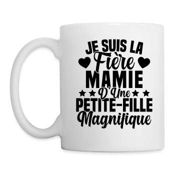 Je suis la Fière Mamie d'une Petite Fille Cool - Mug blanc - blanc - Gauche