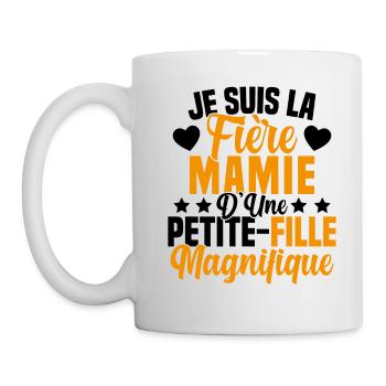 Je suis la Fière Mamie d'une Petite Fille Cool - Mug blanc - blanc - Gauche