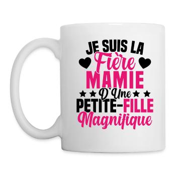 Je suis la Fière Mamie d'une Petite Fille Cool - Mug blanc - blanc - Gauche