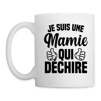 Mamie Grand-mère Mamie Qui Déchire Fête Des Mères - Mug blanc - blanc - Gauche
