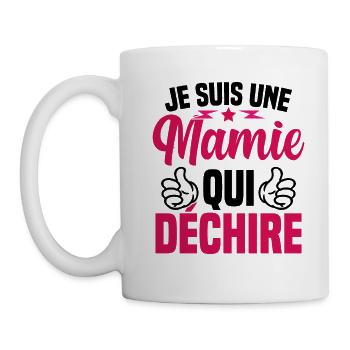 Mamie Grand-mère Mamie Qui Déchire Fête Des Mères - Mug blanc - blanc - Gauche