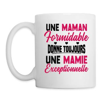 Une maman formidable donne toujours une grand-mère - Mug blanc - blanc - Gauche