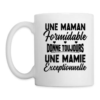 Une maman formidable donne toujours une grand-mère - Mug blanc - blanc - Gauche