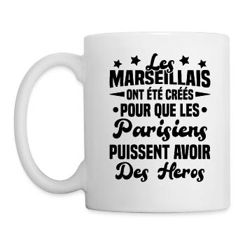 Les marseillais ont été créés pour les parisiens - Mug blanc - blanc - Gauche