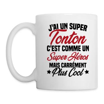 J'ai un super tonton mais carrément plus cool - Mug blanc - blanc - Gauche