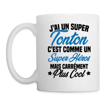 J'ai un super tonton mais carrément plus cool - Mug blanc - blanc - Gauche