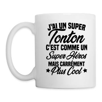 J'ai un super tonton mais carrément plus cool - Mug blanc - blanc - Gauche