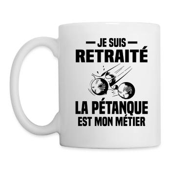 Retraité et bouliste Cadeau - Mug blanc - blanc - Gauche
