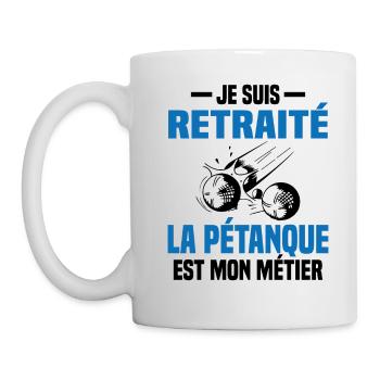Retraité et bouliste Cadeau - Mug blanc - blanc - Gauche