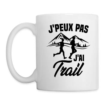 Je Peux Pas J'ai Trail - Mug blanc - blanc - Gauche