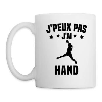 Je peux pas j'ai handball - Mug blanc - blanc - Gauche