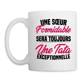 Une sœur formidable donne une tata exceptionnelle - Mug blanc - blanc - Gauche
