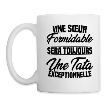 Une sœur formidable donne une tata exceptionnelle - Mug blanc - blanc - Gauche