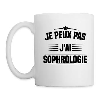 Je peux pas j'ai sophrologie humour cadeau - Mug blanc - blanc - Gauche