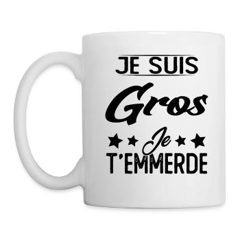 Je suis gros et je t'emmerde - Mug blanc - blanc - Gauche