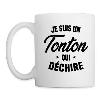Je suis un Tonton qui déchire Cadeau Oncle Drôle - Mug blanc - blanc - Gauche