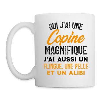 Oui J'ai une Copine Magnifique - Humour Couple - Mug blanc - blanc - Gauche