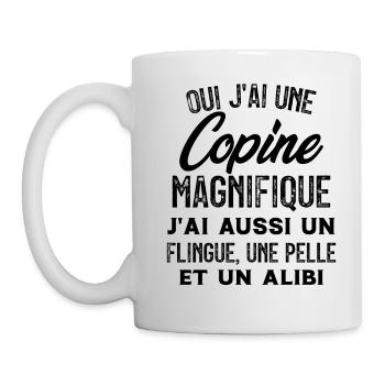 Oui J'ai une Copine Magnifique - Humour Couple - Mug blanc - blanc - Gauche