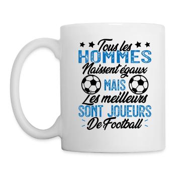 les hommes sont les meilleurs joueurs de football - Mug blanc - blanc - Gauche