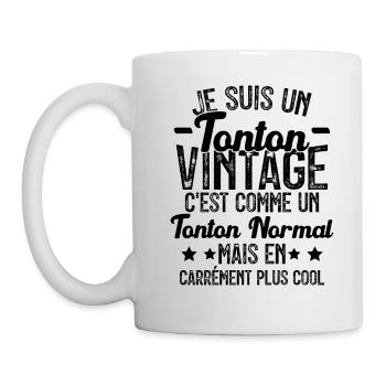 Tonton Vintage C'est Comme Tonton Normal Plus Cool - Mug blanc - blanc - Gauche