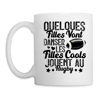 Joueur De Rugby Cool Filles Cool Jouent Au Rugby - Mug blanc - blanc - Gauche