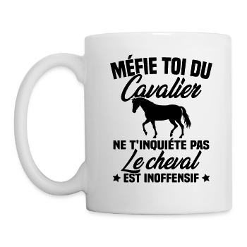 Drôle Cadeau Pour Un Cheval Et Un Cavalier - Mug blanc - blanc - Gauche