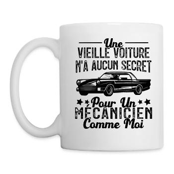 Une Vieille Voiture N'a Aucun Secret Humour Mécano - Mug blanc - blanc - Gauche