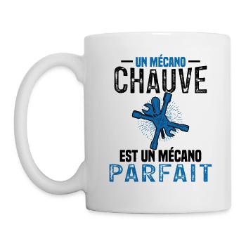 Un Mécano Chauve Est Parfait Humour Garage - Mug blanc - blanc - Gauche