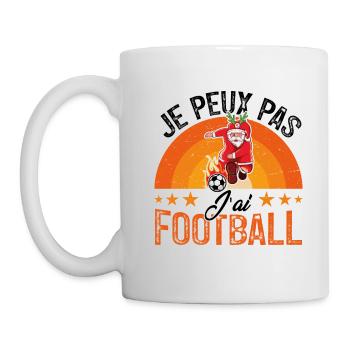 Je Peux Pas J'ai Foot cadeau de noël - Mug blanc - blanc - Gauche