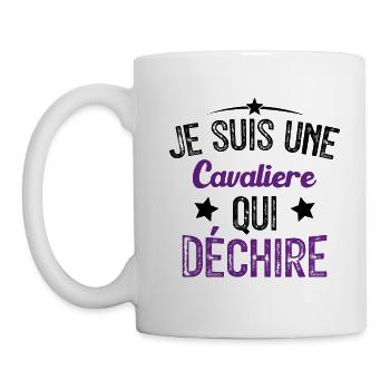 Je suis une Cavalière Qui Déchire - Mug blanc - blanc - Gauche