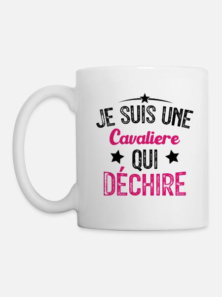 Je suis une Cavalière Qui Déchire - Mug blanc - blanc