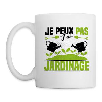 Je Peux Pas J'ai Jardinage Jardinier Humour Cadeau - Mug blanc - blanc - Gauche