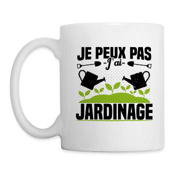 Je Peux Pas J'ai Jardinage Jardinier Humour Cadeau - Mug blanc - blanc - Gauche