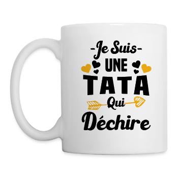 Je suis une Tata qui déchire - Mug blanc - blanc - Gauche